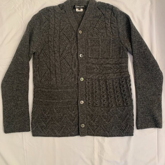 Comme des Garcons Homme Deux grey cardigan, size M - Picture 4 of 8